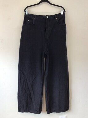 NWT Isabel Marant - Keren Wide-Leg LENZING™ Lyocell-Blend Jeans Black FR40 US 8